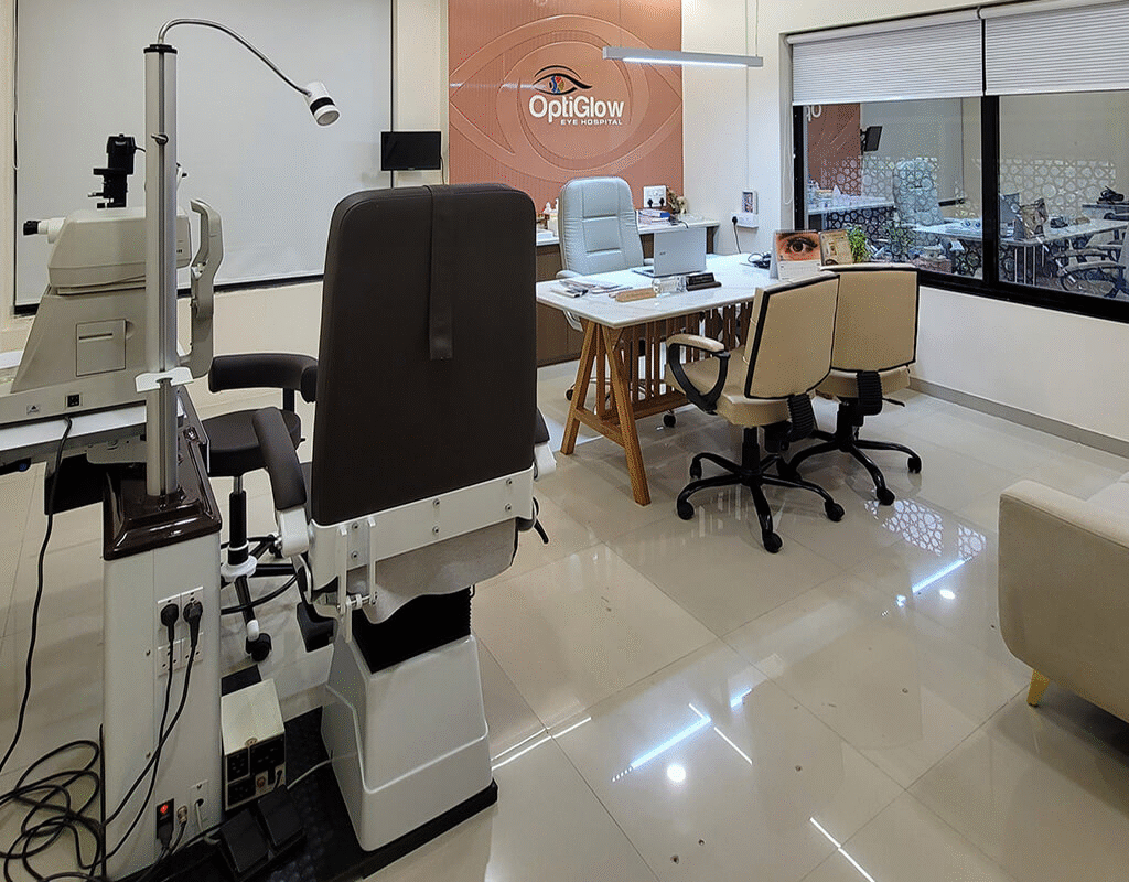 OptiGlow eye hospital OPD room